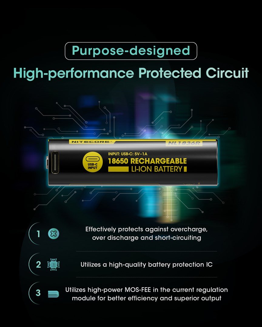 Nitecore NL1836R genopladeligt batteri Lithium-Ion (Li-Ion) 3600 mAh 3,6 V #11