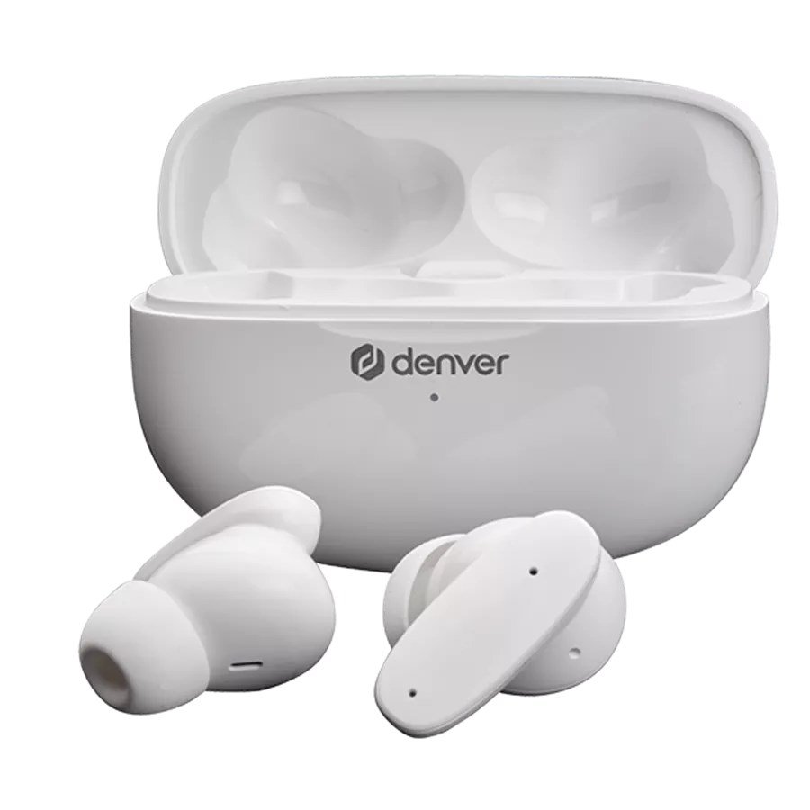 Denver TWE-49ENC hovedtelefoner/headset True Wireless Stereo (TWS) I rerne Opkald/musik Bluetooth Hvid #1