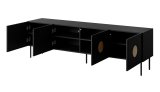 RTV-skab PALAZZO 200x42x60 sort + egetr craft #2