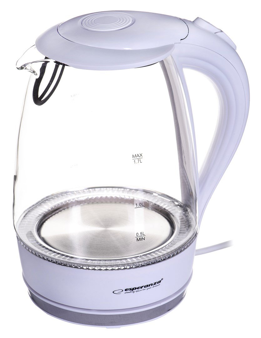 Esperanza EKK011W elkedel 1,7 L glas/hvid 2200 W #9