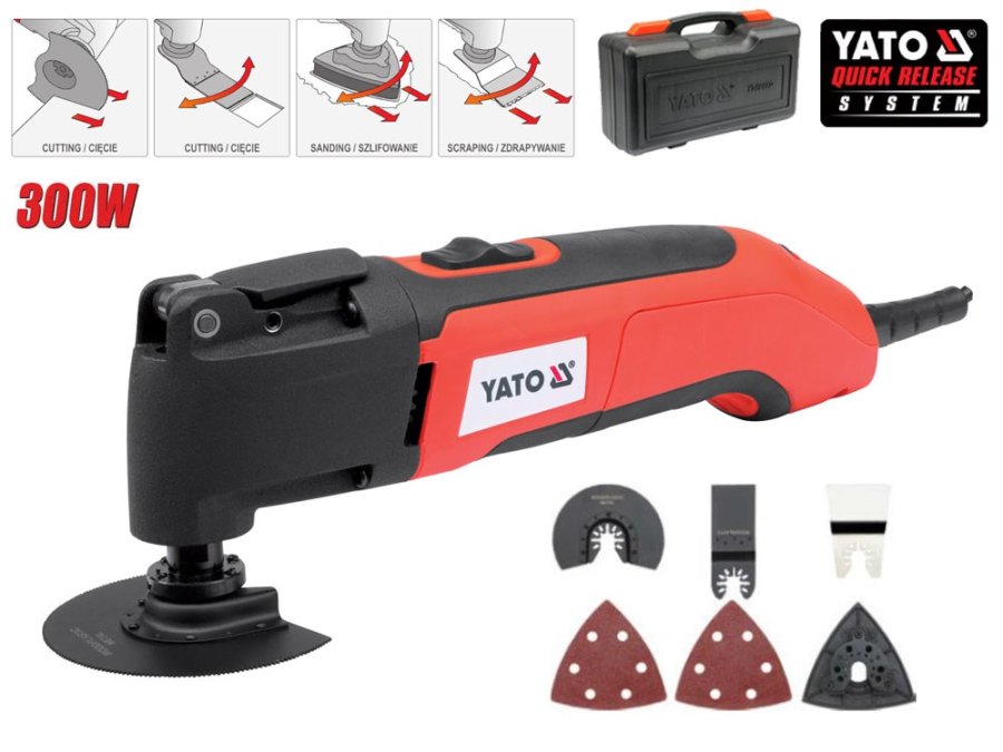Yato YT-82220 multifunktionsvrktj Sort, Rd 300 W 22000 OPM #2