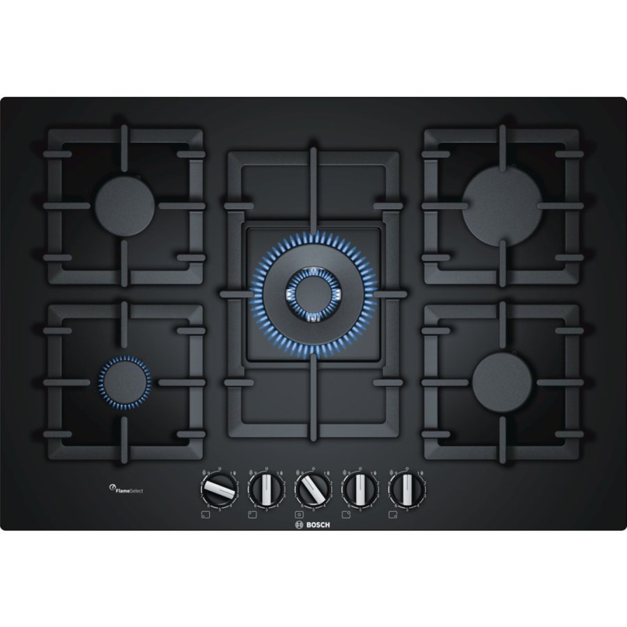 Bosch Serie 6 PPQ7A6B90 kogeplade Sort Indbygget Gaskomfur 5 zone(s) #1