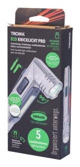TROIKA ECO KNICKLICHT PRO Gr� Magnetisk beslag til lommelygte COB LED #5
