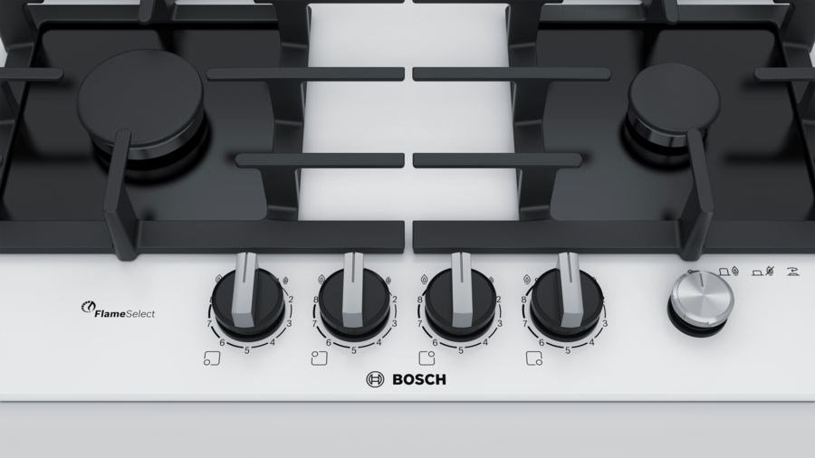 Bosch Serie 6 Gas cooktop PPP6A2M90 4 fields white color Hvid Indbygget 60 cm Gaskomfur 4 zone(s) #5