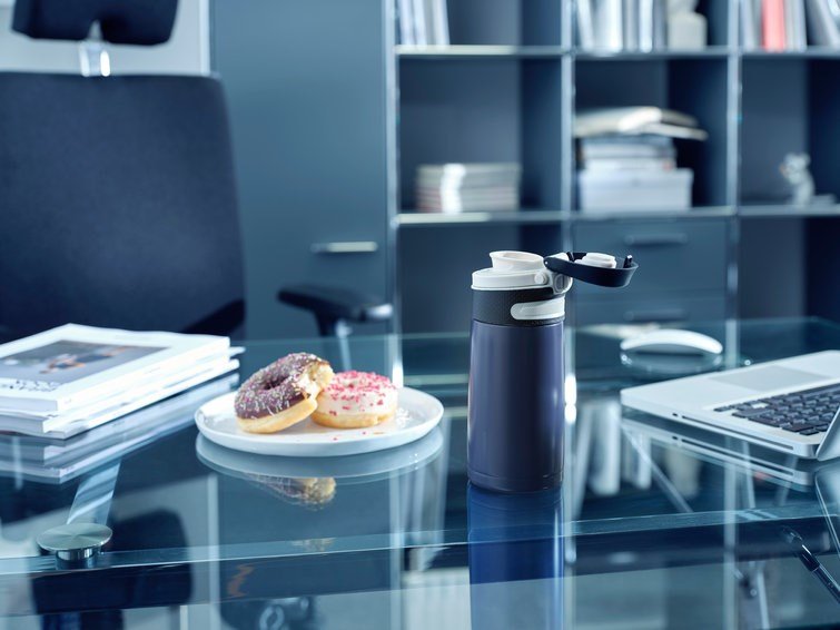 Leifheit 03247 rejsekrus 350 ml Sort, Bl� Rustfrit st�l #10