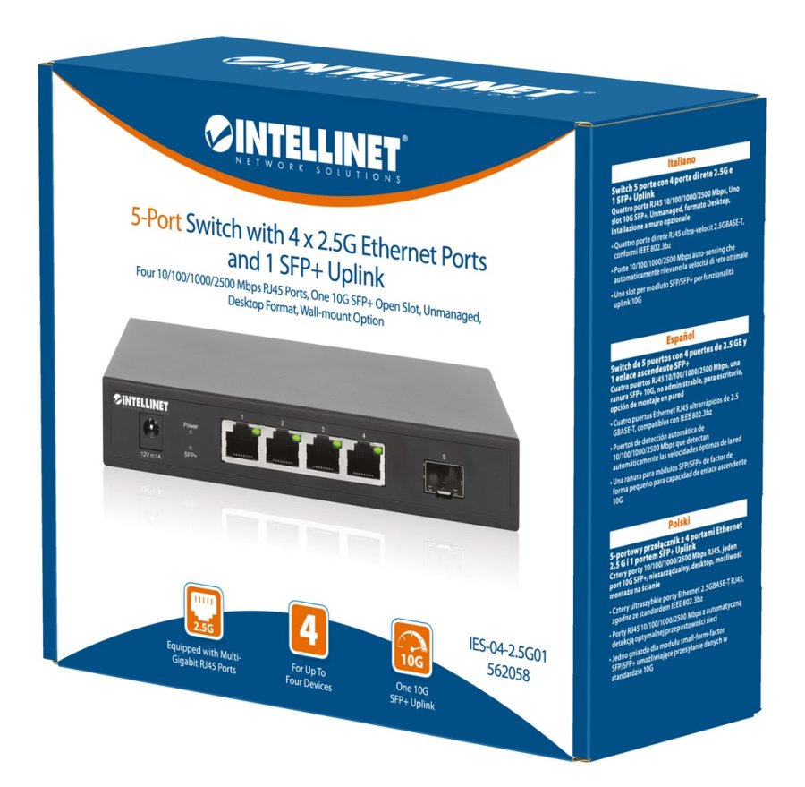Intellinet 562058 netv�rksswitch Ikke administreret 2.5G Ethernet (100/1000/2500) Sort #8