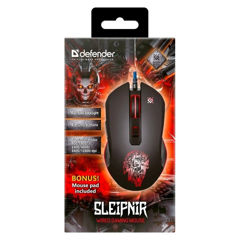 COMPUTERMUS  DEFENDER GM-927 SLEIPNIR OPTIC 12800dpi 6P #6