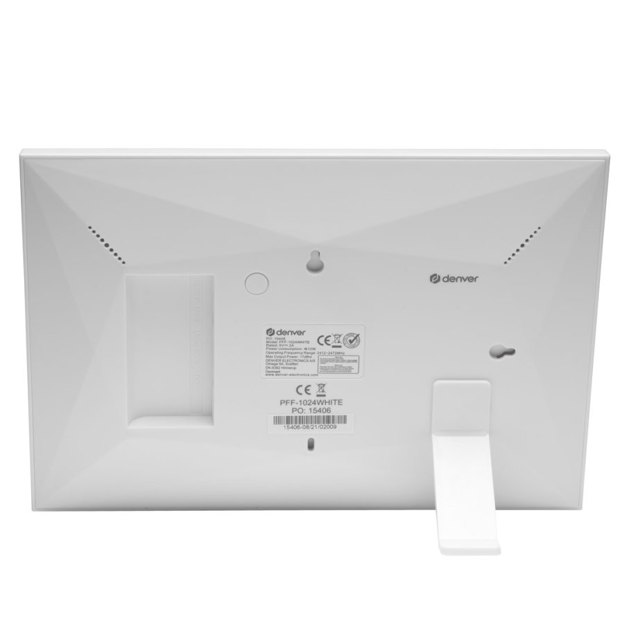 Denver PFF-1024WMK2 digital fotoramme Hvid 25,6 cm (10.1