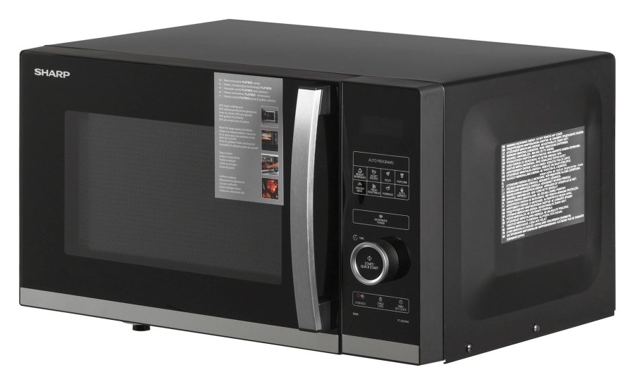 Sharp YC-QS254AE-B mikroblgeovn Bordplade Solo mikroovn 25 L 900 W Sort, Rustfrit stl #8