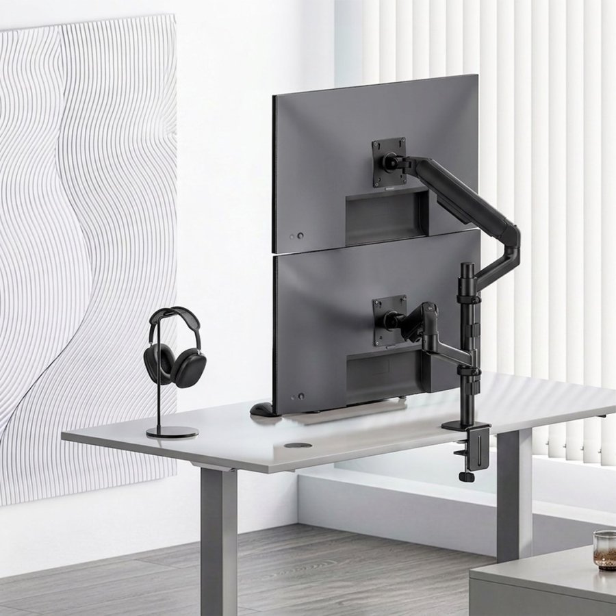 Ergo Office-holder/oph�ng til 2 sk�rme, gasfjeder, 17