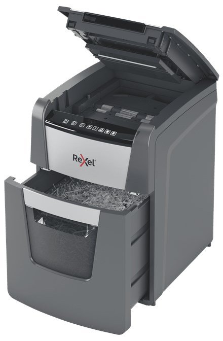 Rexel AutoFeed+ 90X papirmakulator Krydsmakulering 55 dB Sort, Gr #5