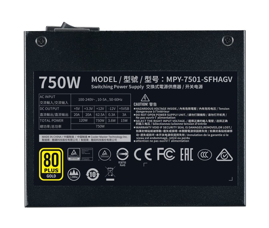 Cooler Master V750 SFX Gold enhed til str�mforsyning 750 W 24-pin ATX Sort #3