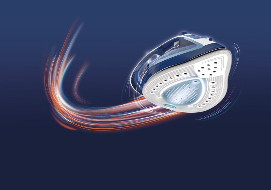 Tefal EasyGliss Plus FV5735 strygejern T�r & dampstrygejern Durilium stryges�l 2500 W Bl�, Hvid #7