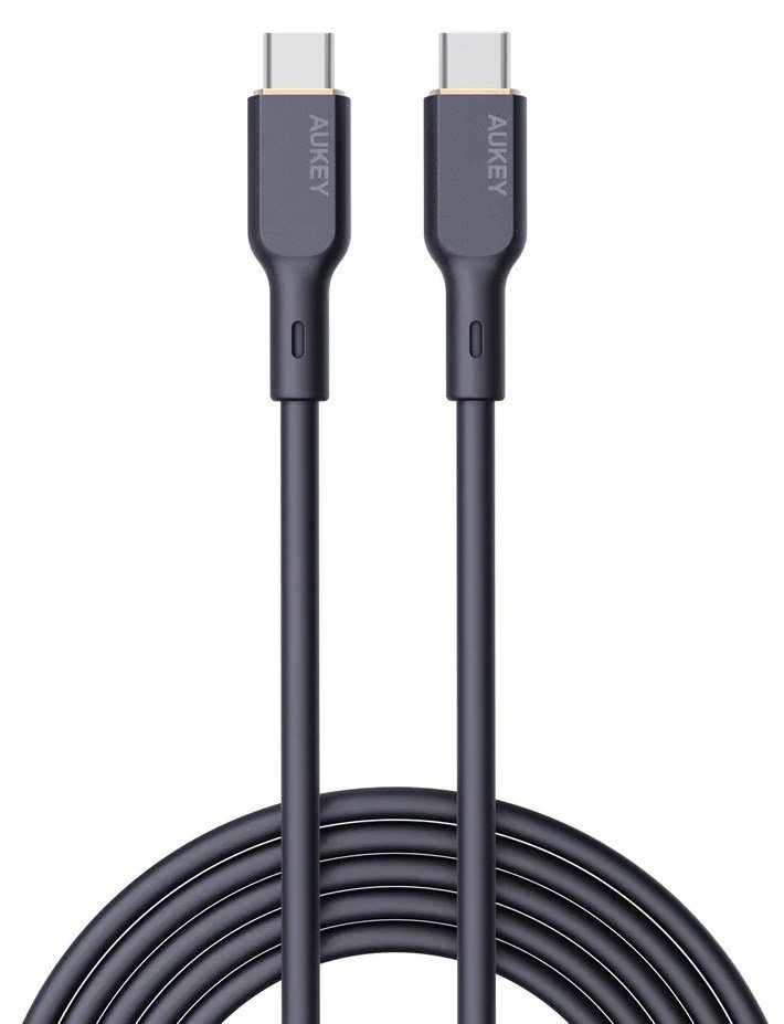 AUKEY CB-SCC101 USB-C Type-C Power Delivery PD 100W 5A 1m Silikon Sort #4