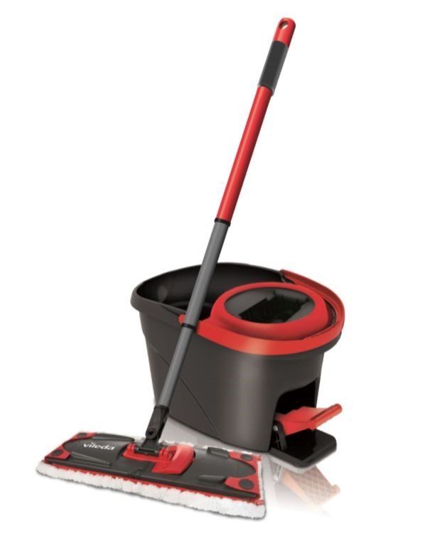 Mop with Bucket Vileda Ultramax Sort Rd Plastik Fiber #1