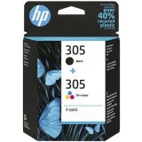 HP 305 2 stk. trefarvede/sort originale blkpatroner #1