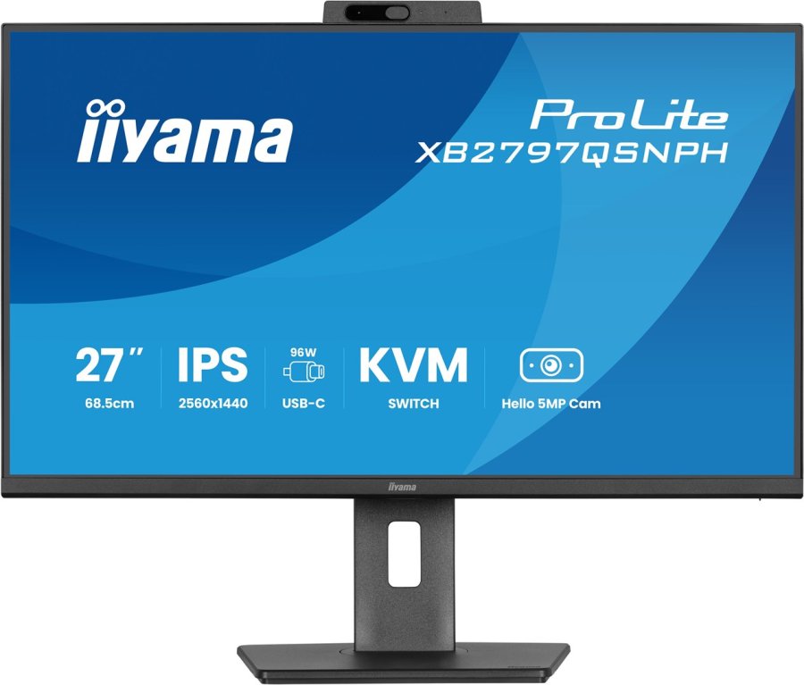 iiyama ProLite XB2797QSNPH-B1 27IN IPS LCD 4MS 2560X1440 350CD/M2 HDMI/DP/USB 2 computersk�rm 68,6 cm (27