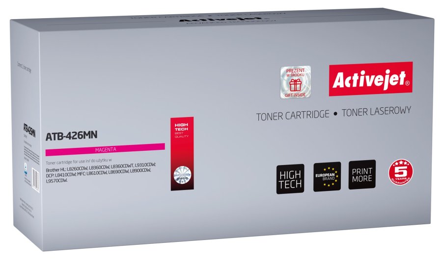 Activejet tonerpatron ATB-426MN (erstatning Brother TN-426M; Supreme; 6500 sider; rd) #1