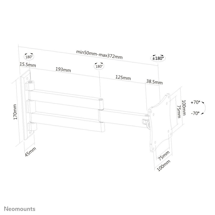 Neomounts FPMA-W830BLACK tv-beslag 68,6 cm (27