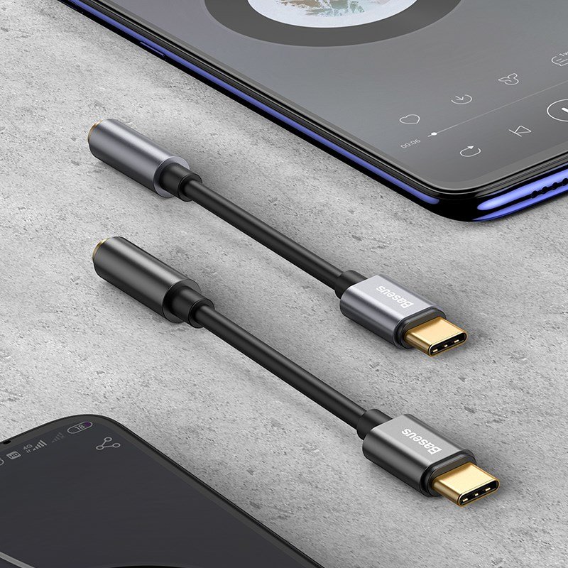Baseus L54 kabel til mobiltelefon Sort, Gr� USB C 3.5mm #7