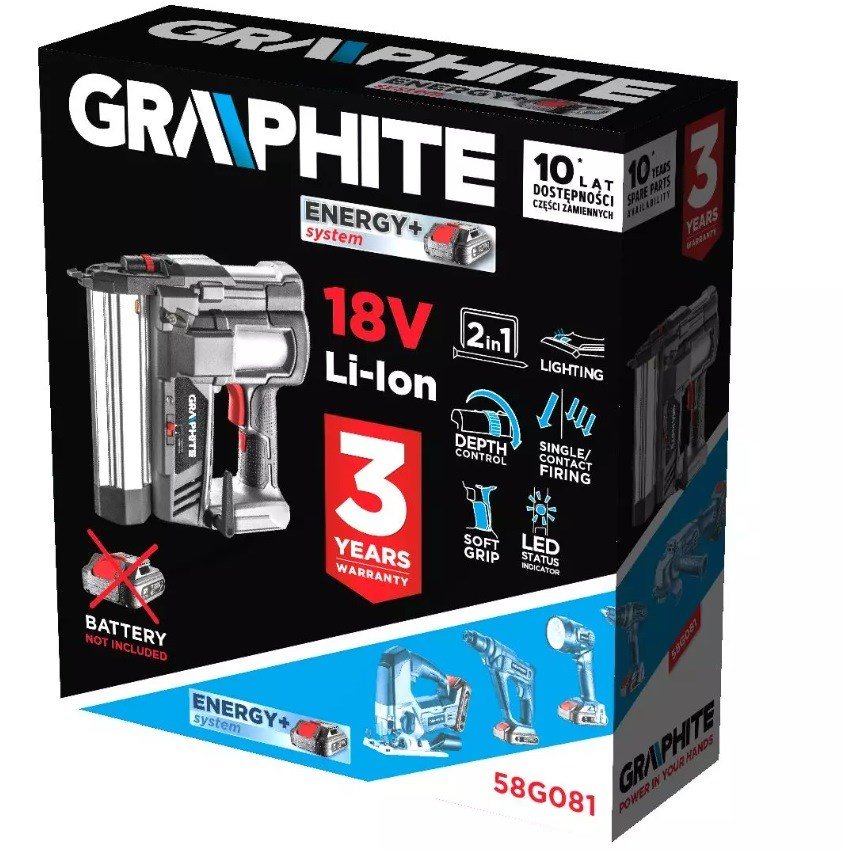Graphite 2-i-1 Energy+ 18V Li-Ion batteridrevet hftemaskine uden batteri #8
