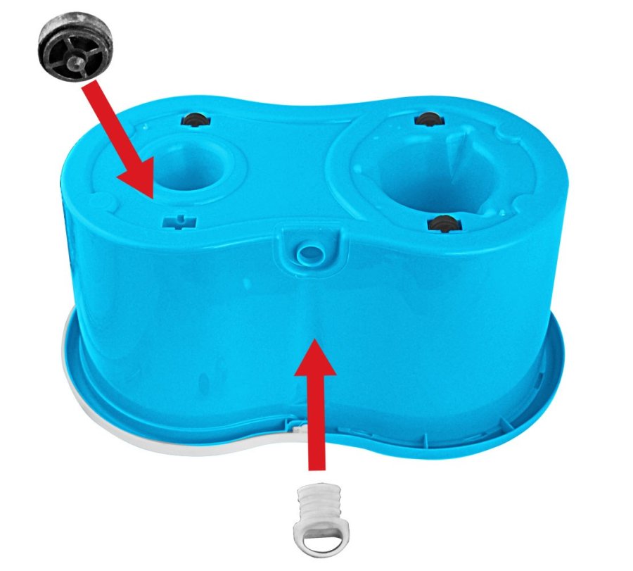 Mop with Bucket Esperanza EHS005 Bl Hvid Mikrofiber #5