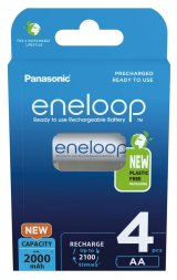 Genopladelige batterier PANASONIC ENELOOP AA 2000 mAh 4 szt (BK-3MCDE/4CP) #1