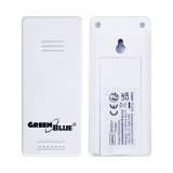Tr�dl�s vejrstation GreenBlue, temperatur + fugtighed IN/OUT, ur + alarm + dato, valg mellem �C / �F, r�kkevidde op til 60 m, GB169 #9