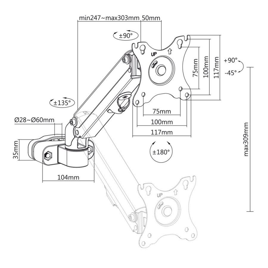 Maclean MC-459 Monitor Holder 17