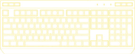 HATOR Icefall tastatur Spil USB QWERTY US engelsk Hvid #6