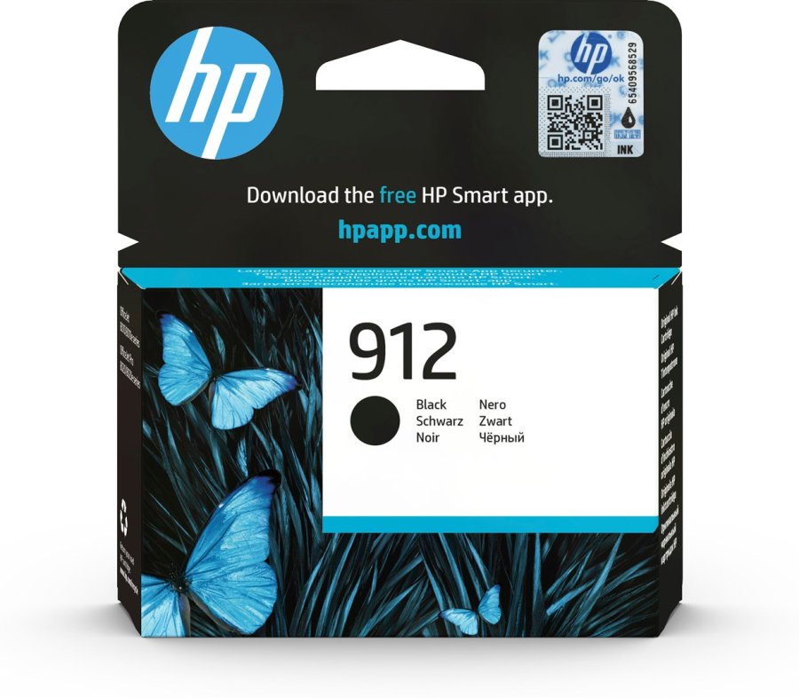 HP 912 Original Ink-blkpatron, sort #1