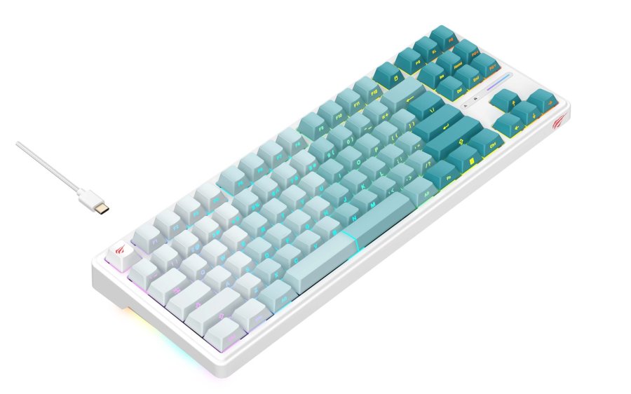 Havit KB901L - Gaming-tastatur (hvidt og grnt) #3