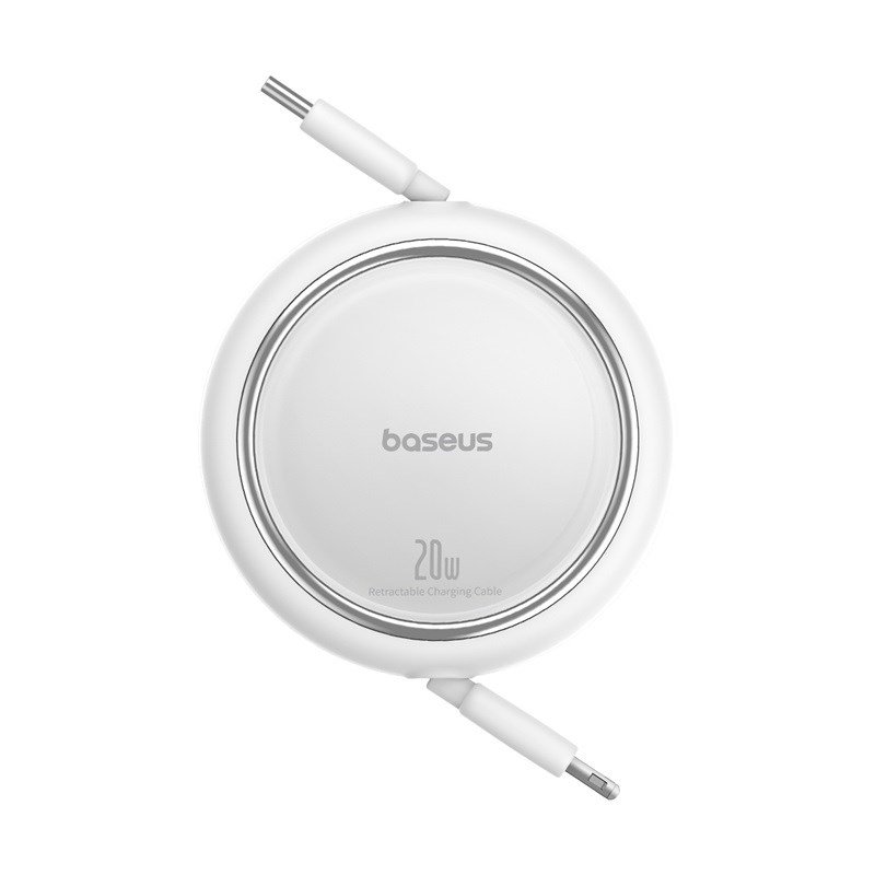 Baseus Free2Pull Udvideligt USB C til iP Ligtning hurtigopladningskabel 1 m 20 W Hvid #3