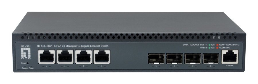 LevelOne XEL-0891 Administreret L3 10G Ethernet (100/1000/10000) Desktop Gr� #2