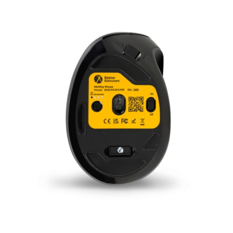 BakkerElkhuizen MidWay mus Kontor H�jre h�nd RF Wireless + Bluetooth + USB Type-C Optisk 2400 dpi #12