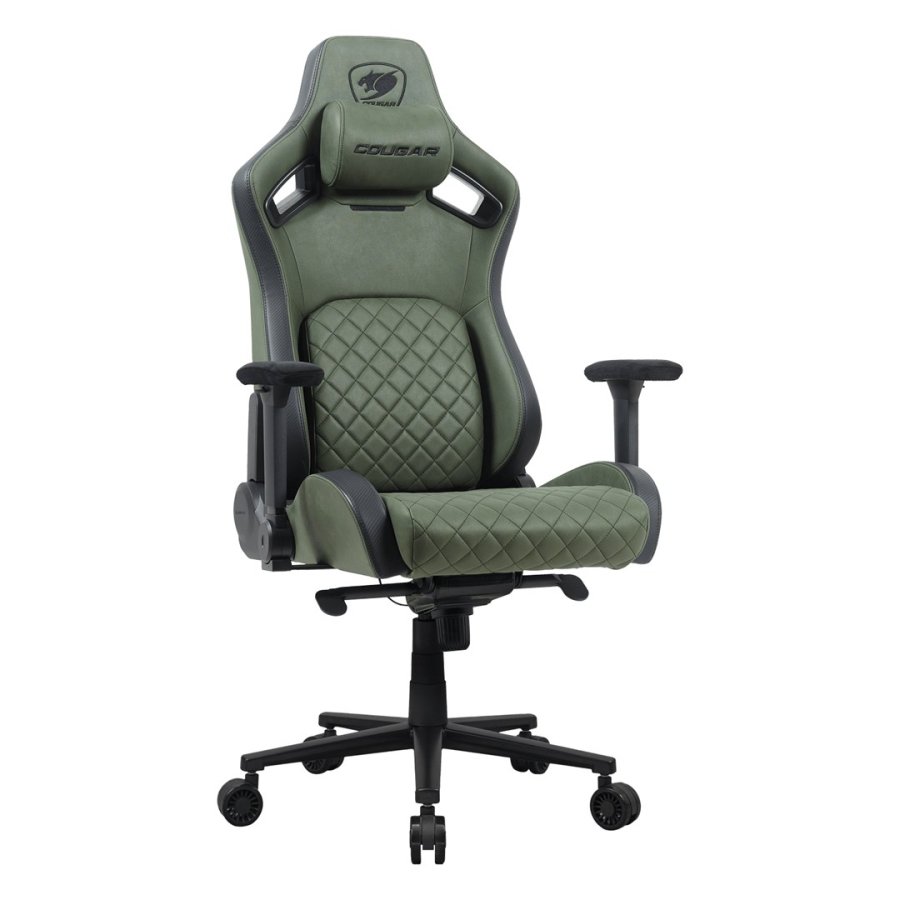 COUGAR DEFENSOR S ARMY GREEN F Universal gamingstol Polstret s�de Gr�n #2