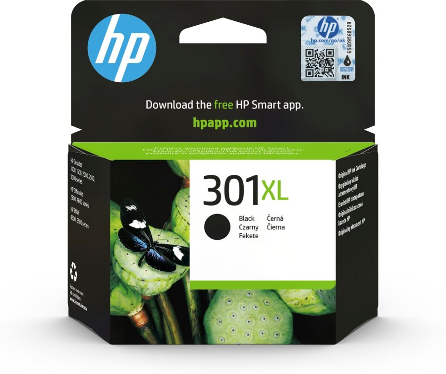 HP Original 301XL-blkpatron med hj kapacitet, sort #1