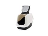 SAVIC Nestor Hvid-Sort - Lukket kattebakke - 56x39x38,5 cm - 1 stk #3