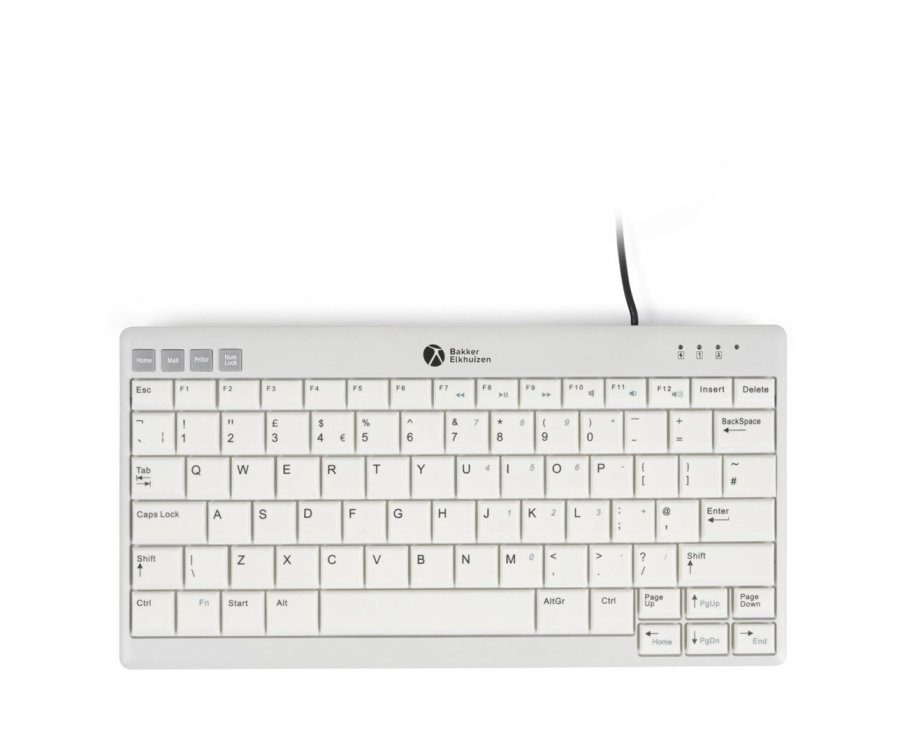 BakkerElkhuizen UltraBoard 950 V2 tastatur Kontor USB QWERTZ Tysk M�rkegr�, Lys gr� #1