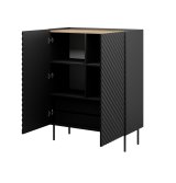 Reol 2D2SZ ONDA 98x45x127 sort #4