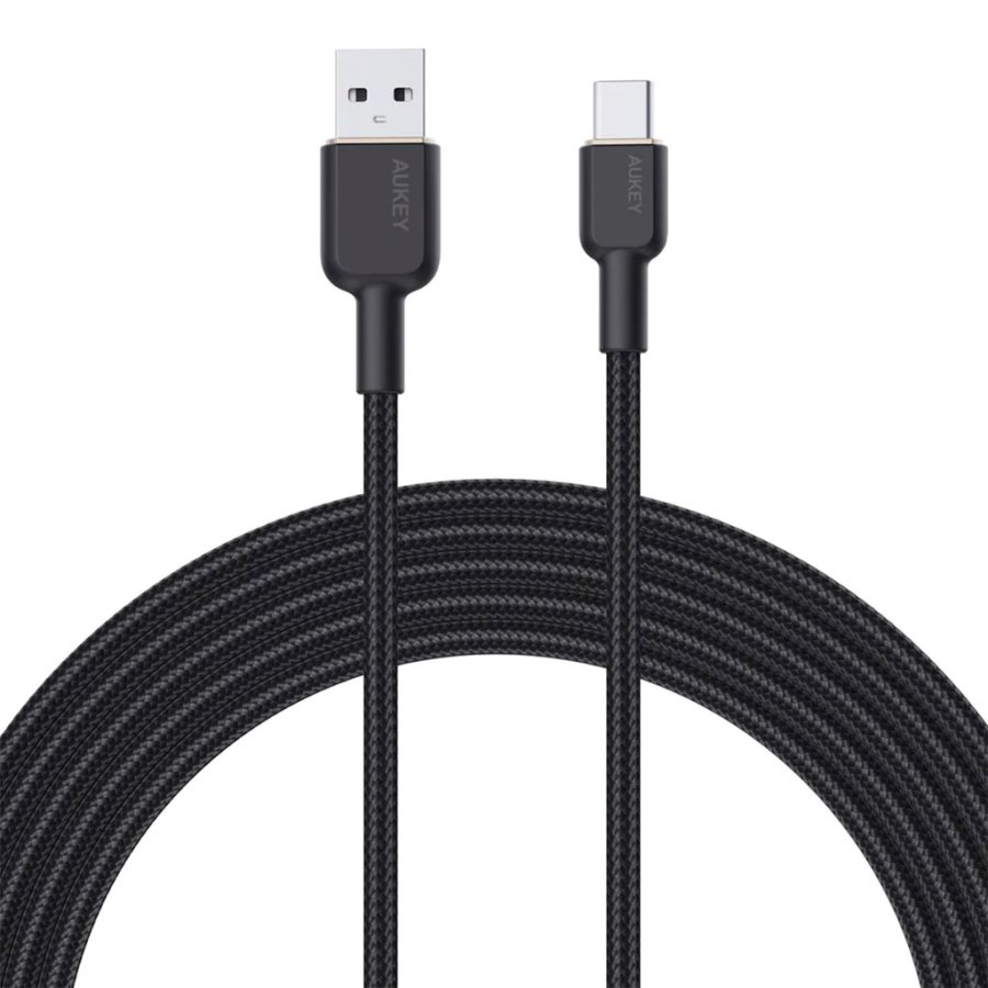 AUKEY CB-NAC2 USB-C Type-C Power Delivery PD 60W 3A 1.8m Nylon Sort #3