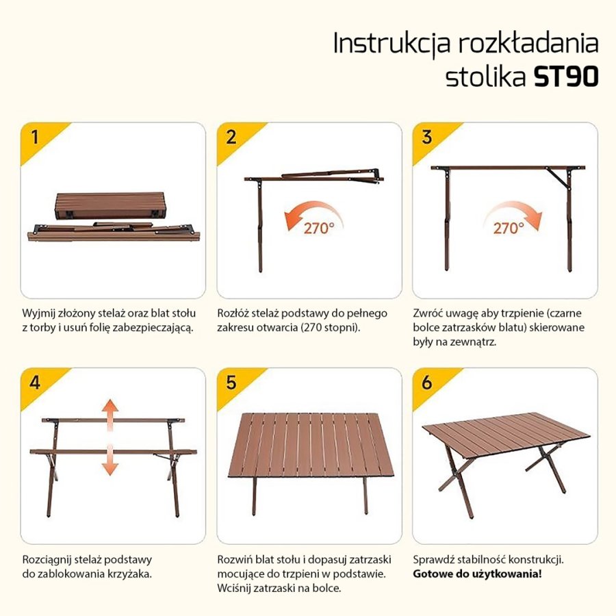 PROMIS Turistbord, foldbart, rulleligt #9