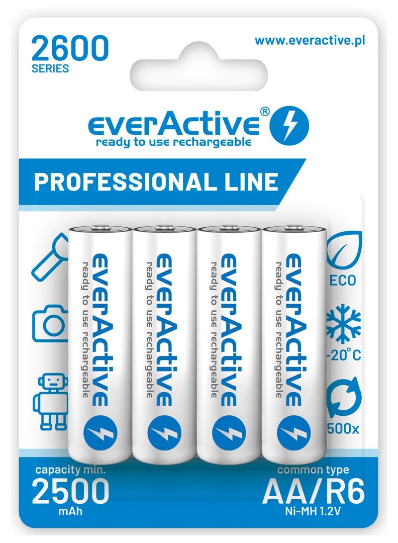 Akumulatorki everActive Ni-MH R6 AA 2600 mAh Professional Line #1