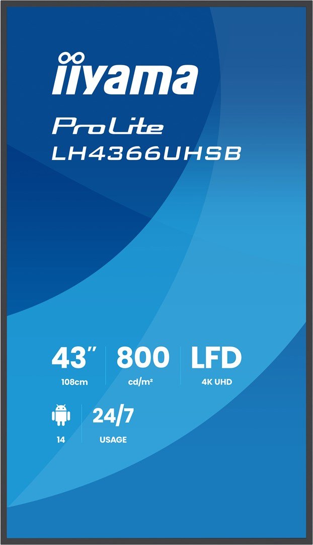 iiyama LH4366UHSB-B1AG skilte display Digital fladpaneldisplay 109,2 cm (43