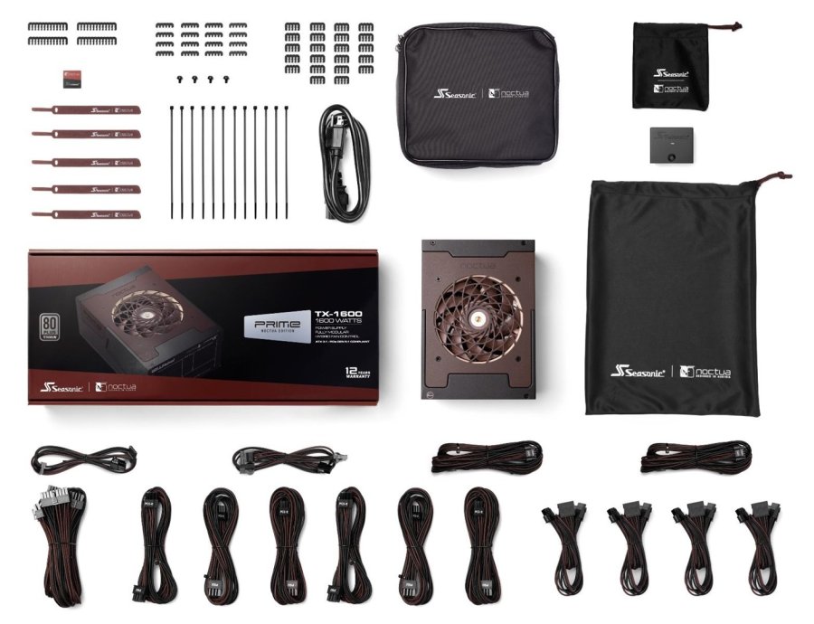 Seasonic Prime TX-1600 Noctua Edition enhed til str�mforsyning 1600 W 24-pin ATX ATX Sort #4