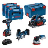 BOSCH. 18V COMBO KIT (GSR 18V-90C +GKT 18V-52GC +GST 18V-155 SC +GEX 18V-125) 1xPC4,0Ah 2xPC5,5Ah ... #1