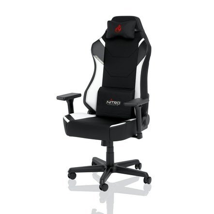 Nitro Concepts X1000 PC gamingstol Polstret sde Sort, Hvid #4