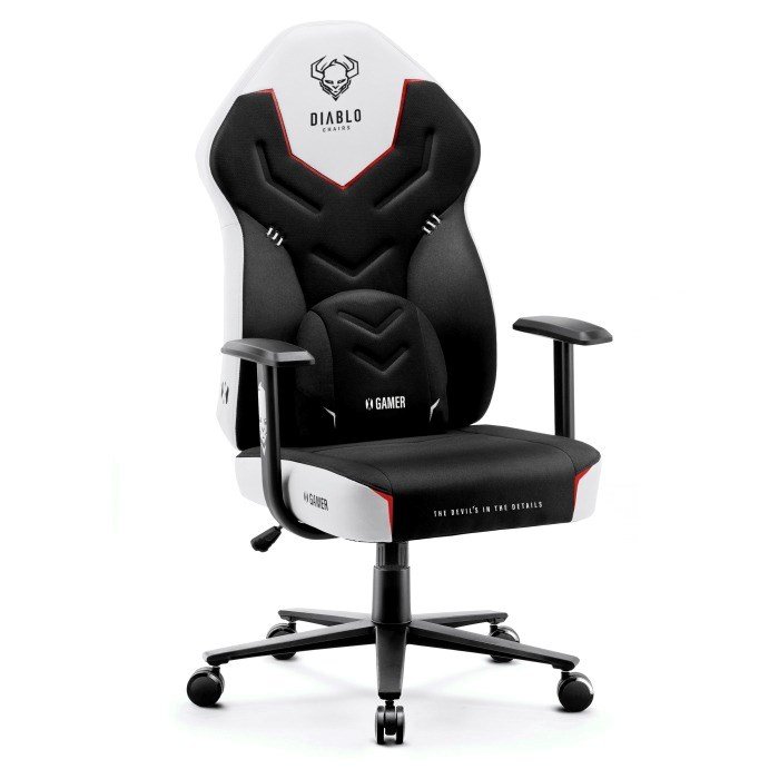 Diablo X-GAMER 2.0 Normal Gaming-stol Sort, hvid #2