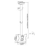 Loftmontering TV-holder 23-42