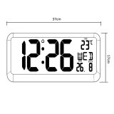 Stort digitalt vgur fritstende med temperatursensor 37x17 cm LCD-display Strmadapter og batteridrevet #2